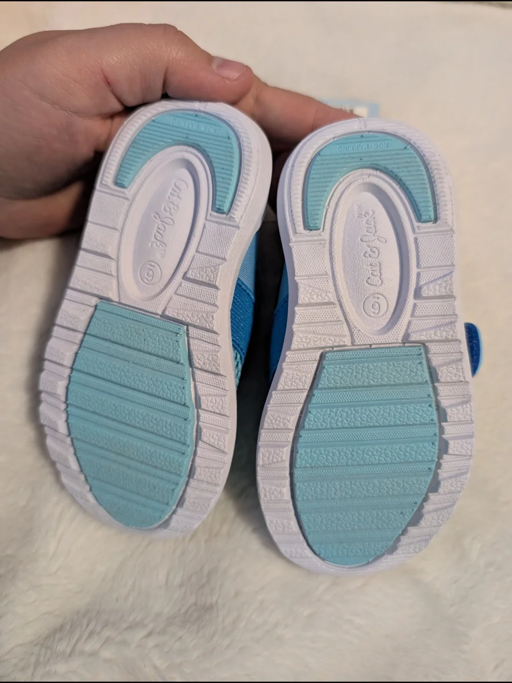 Cat & Jack Blue Mesh Hook-and-Loop Baby Slip-On Sneakers